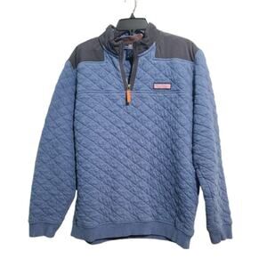 Vineyard Vines Blue Quilted Sweatshirt